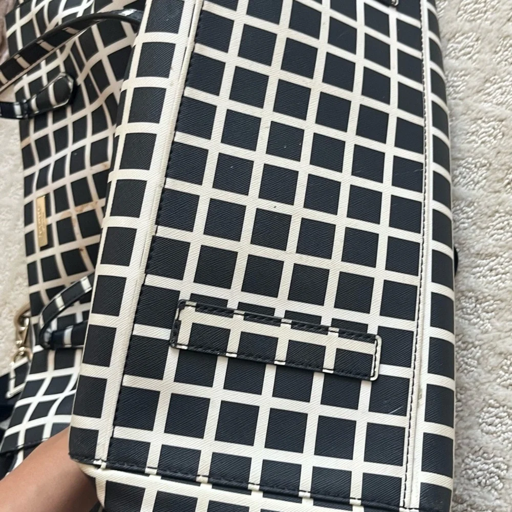 Kate spade Black and White Checkered Tote Bag diaper bag